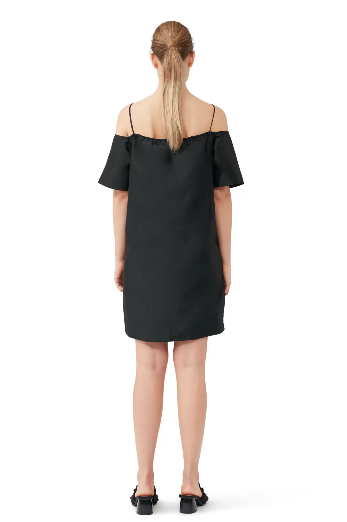 GANNI Kleider<Taffeta-Minikleid Black