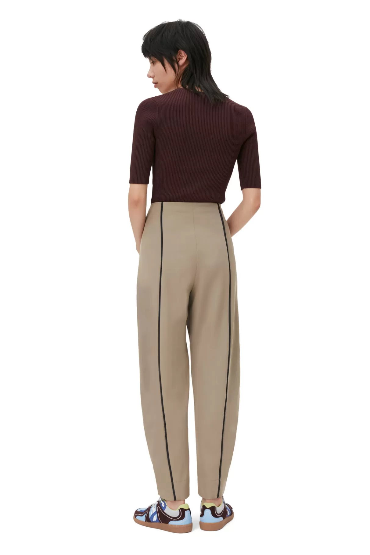 GANNI Hosen<Twill-Hose Petrified Oak