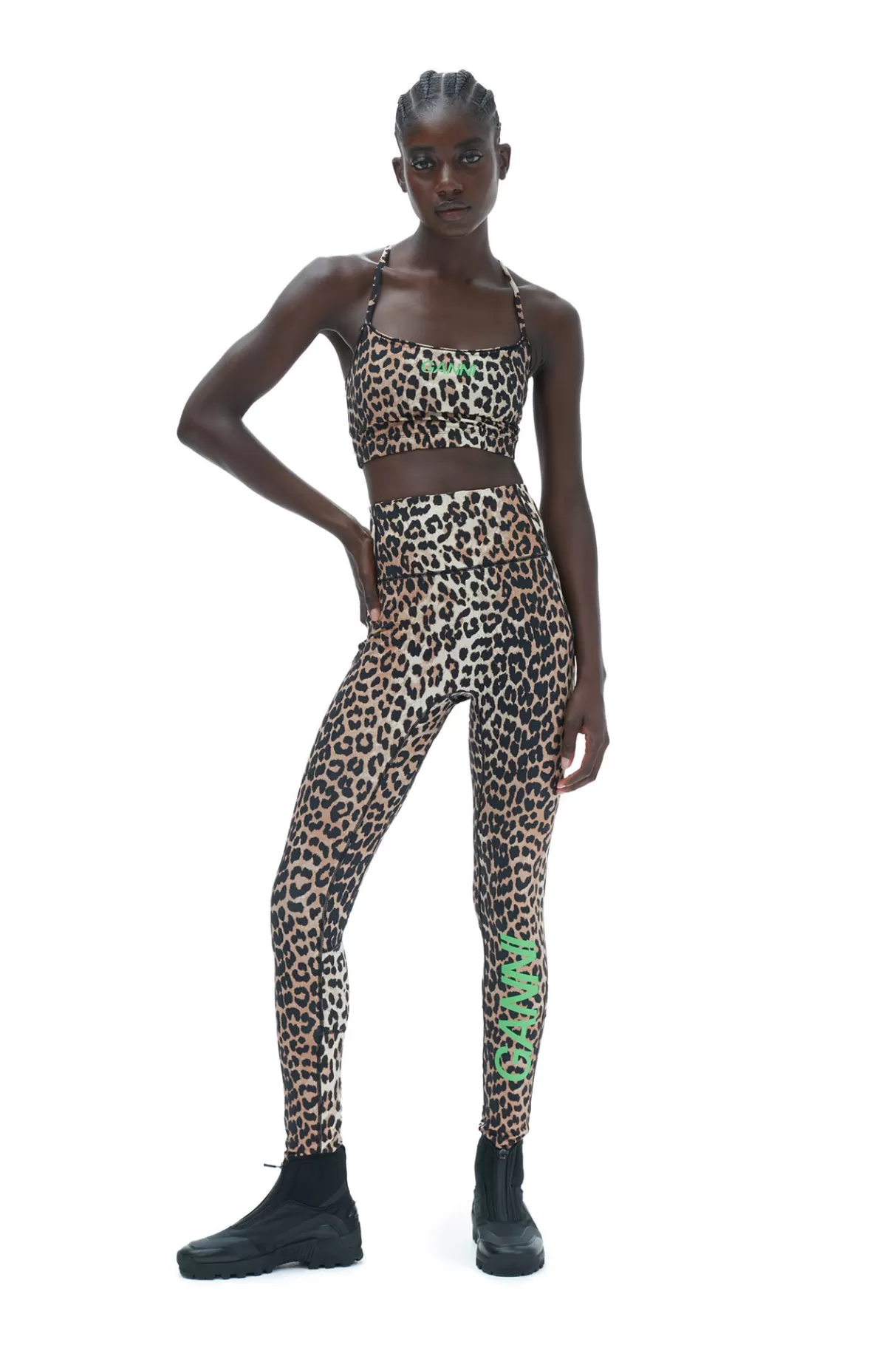 GANNI Hosen<Ultra-High-Waist-Sportleggings Leopard