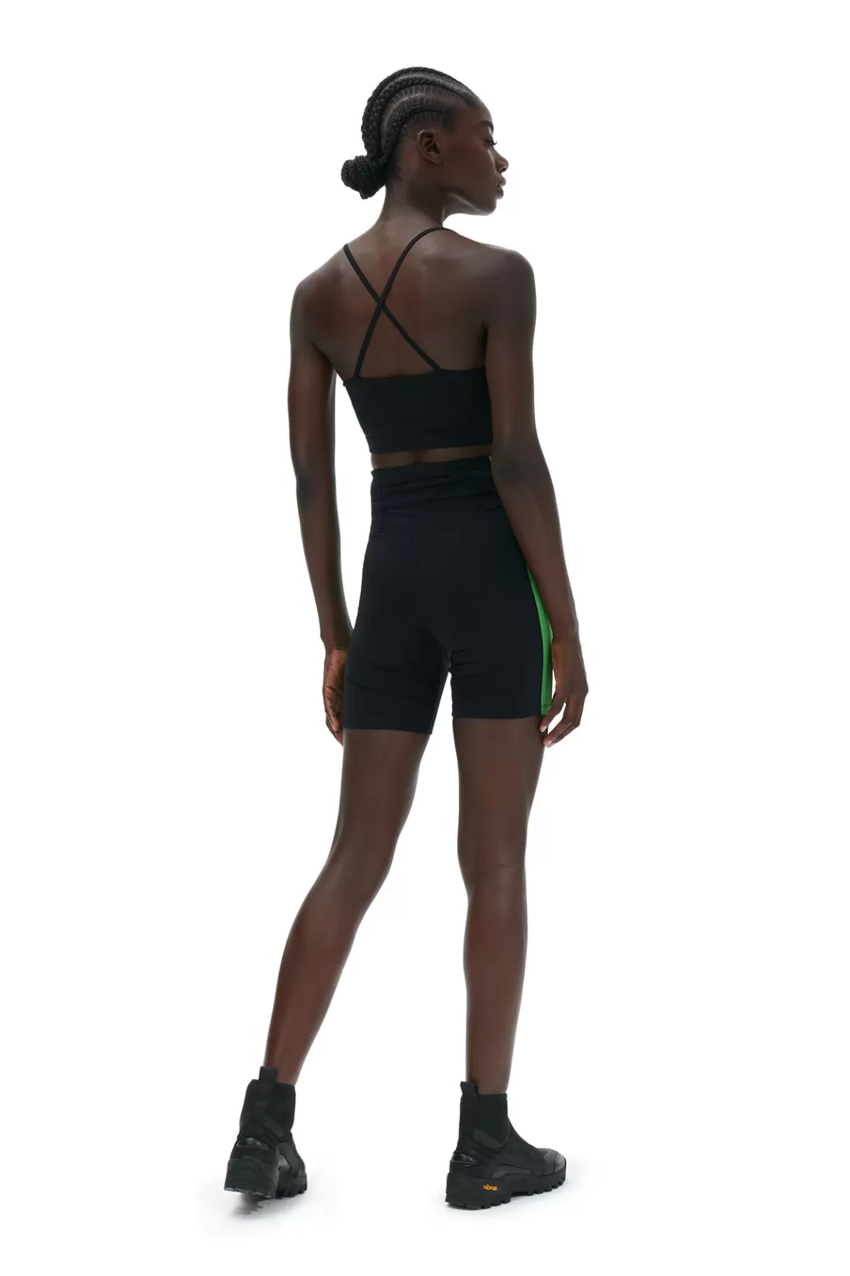 GANNI Shorts<Ultra-High-Waist-Sportshorts Black