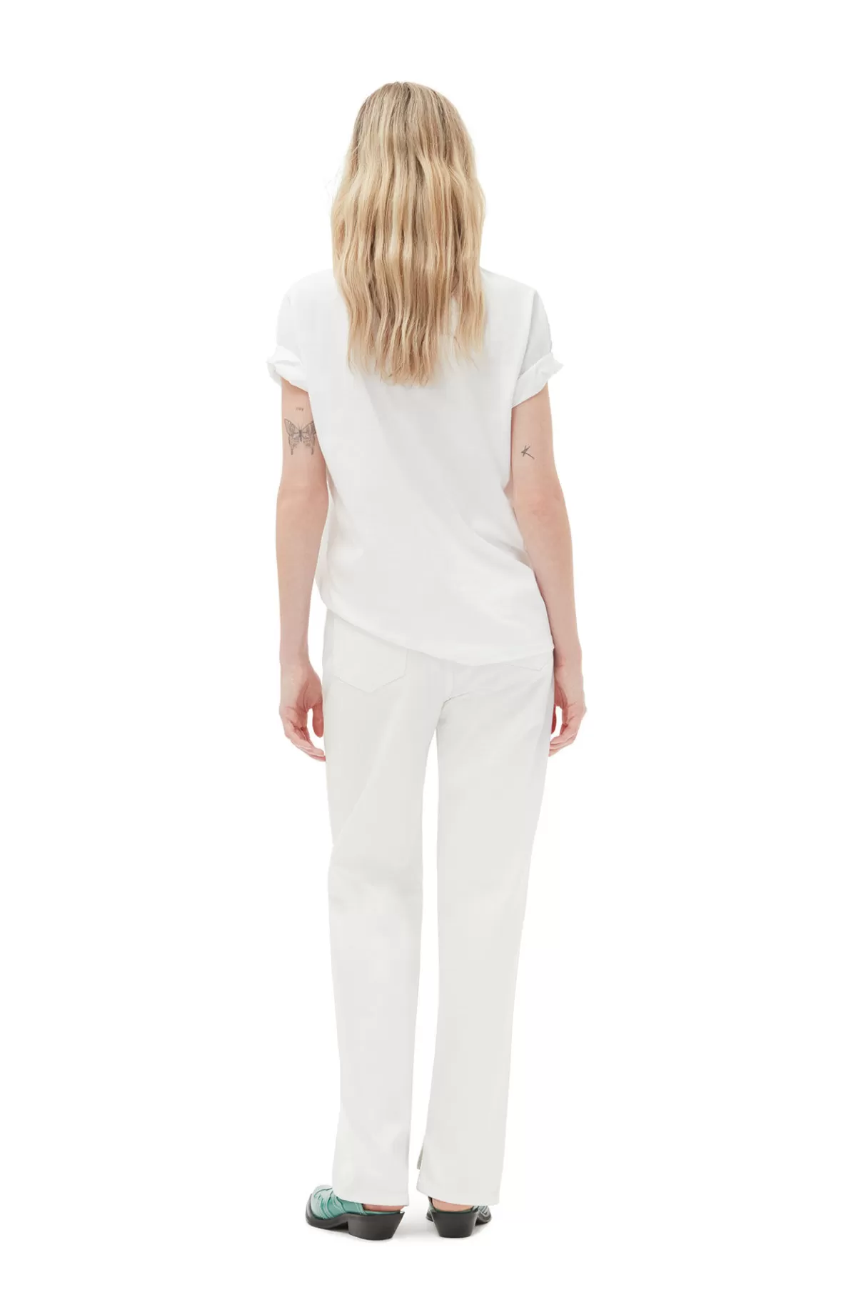 GANNI Hosen<Weise Lovy-Jeans Bright White