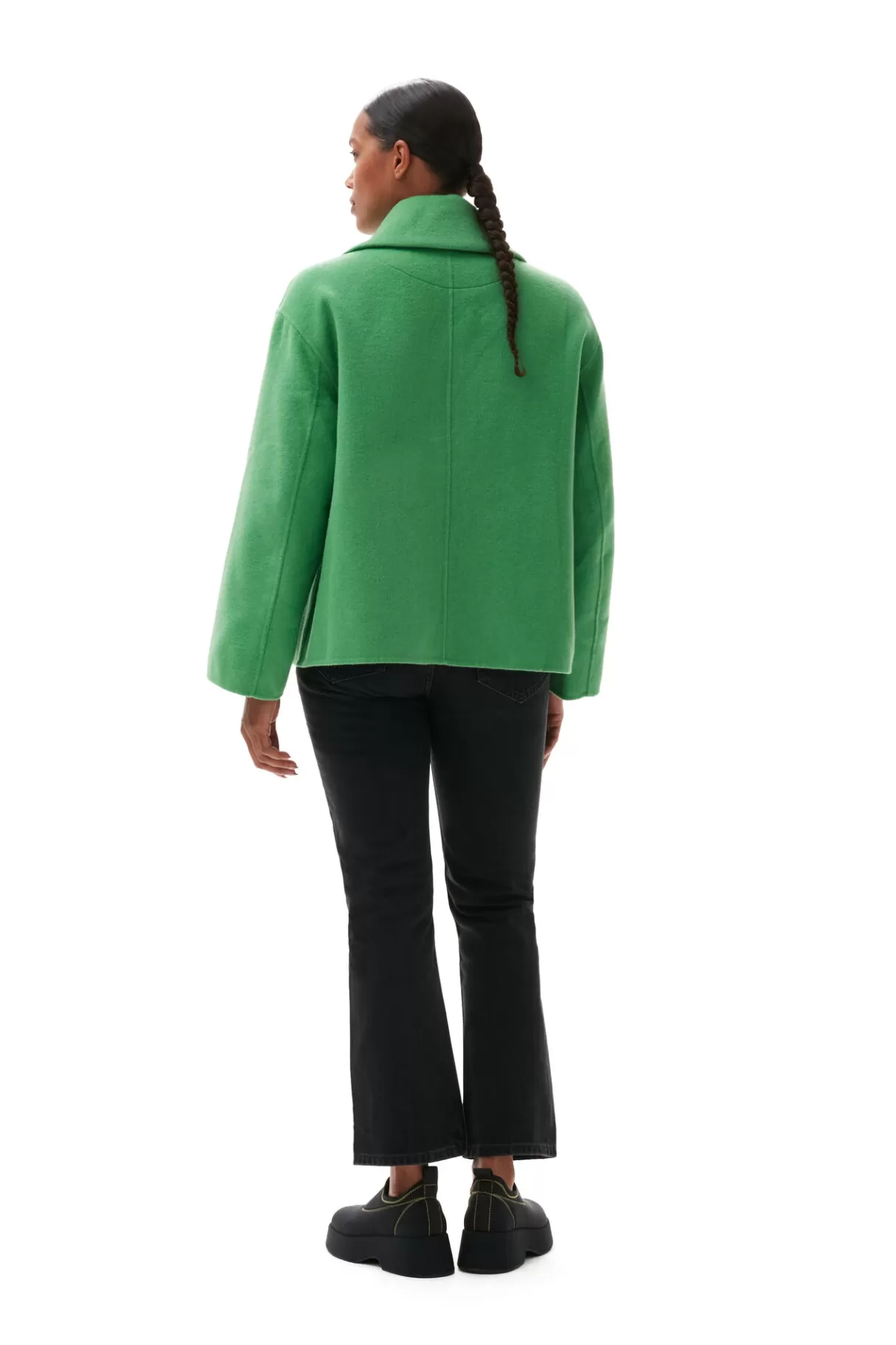 GANNI Mäntel & Jacken<Wool-Jacke Mit Kragen Kelly Green